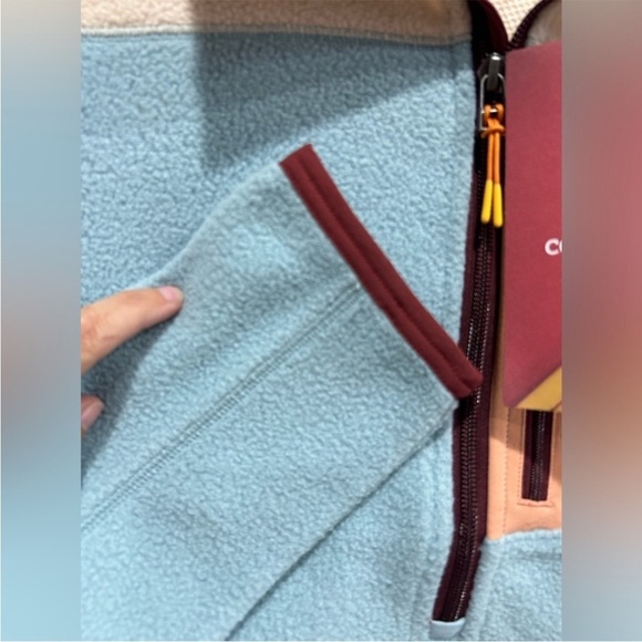 Cotopaxi Women's Large Abrazo Fleece Half-Zip Jacket Blue Cream NWT Jacket - Picture 5 of 13